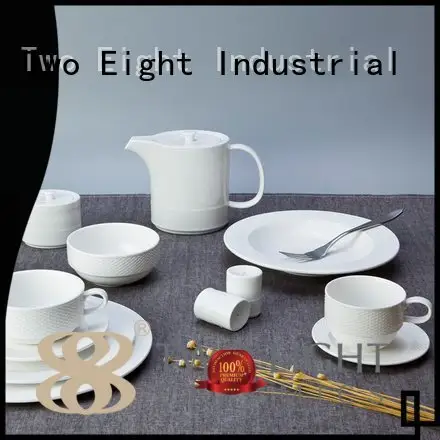 Two Eight Brand embossed wang fashion white dinner sets 1