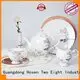 OEM fine china tea sets white rose fine white porcelain dinnerware 1