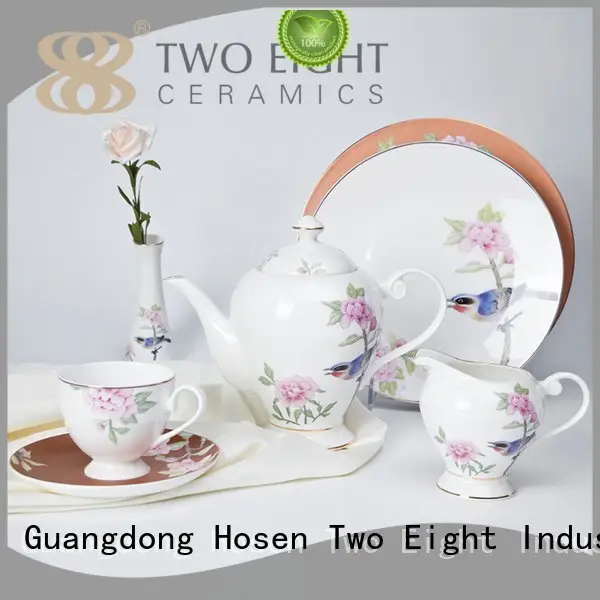fine white porcelain dinnerware rose style round Two Eight 1