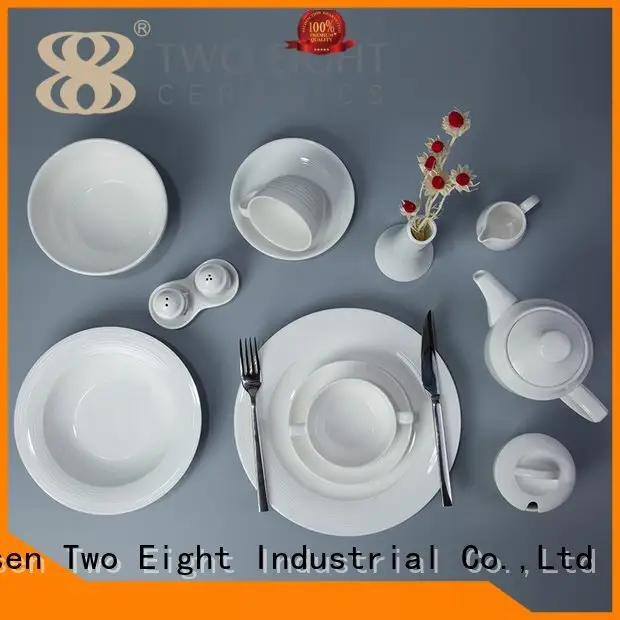 embossed Two Eight white porcelain tableware 1