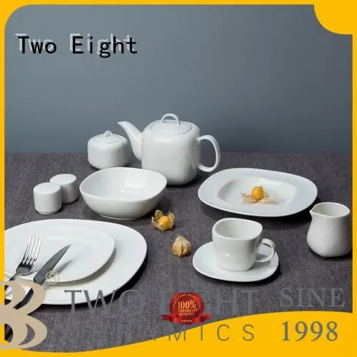 contemporary irregular white porcelain tableware Two Eight Brand 1