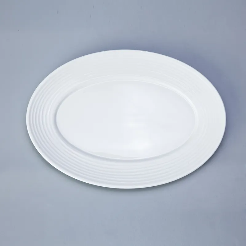 Wholesale embossed white porcelain tableware Two Eight Brand 3