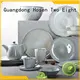 16 piece porcelain dinner set solid blue Two Eight Brand two eight ceramics 1