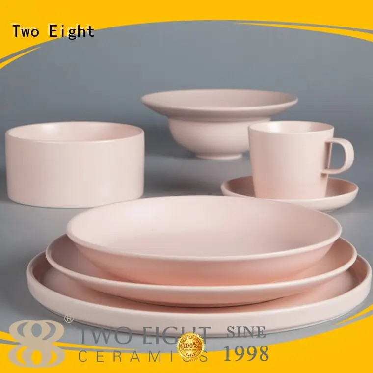 yellow guagn 16 piece porcelain dinner set hotel color Two Eight Brand 1