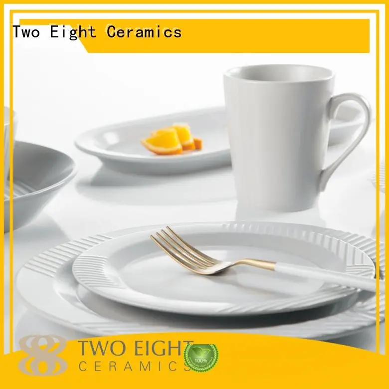 Two Eight Brand bistro french black 16 piece porcelain dinner set mixed 1