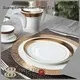 fine white porcelain dinnerware gold modern rim two eight ceramics manufacture 1