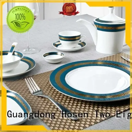 dark gold Two Eight Brand fine white porcelain dinnerware factory 1