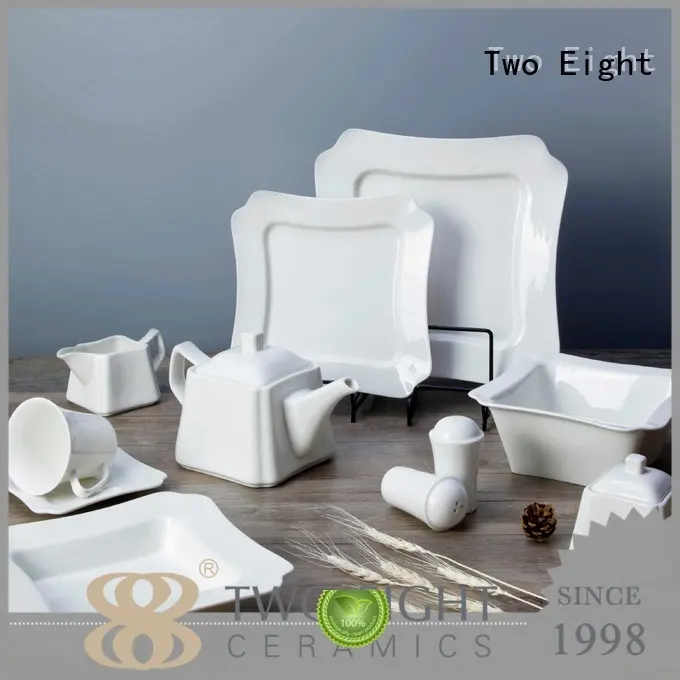 white porcelain tableware smooth two eight ceramics Two Eight Brand 1