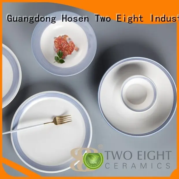 16 piece porcelain dinner set navy cream Two Eight Brand 1