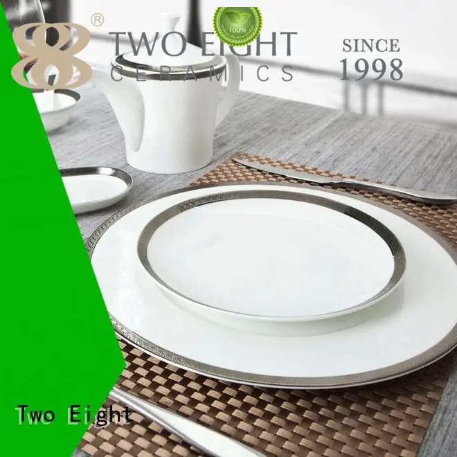 silver royal white plate Two Eight Brand two eight ceramics supplier 1