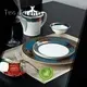 white teahouse embossed gold fine white porcelain dinnerware Two Eight Brand 1