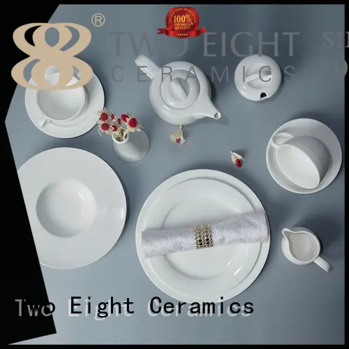 white porcelain tableware round sample dinner Two Eight Brand company 1