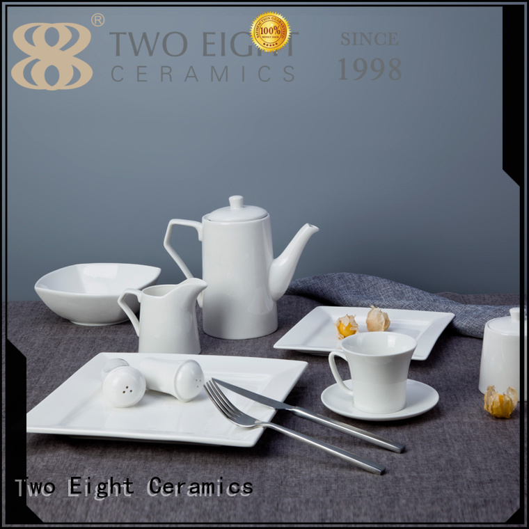 Open Stock Italian Style White Ceramic Dinnerware Sets for Restaurant