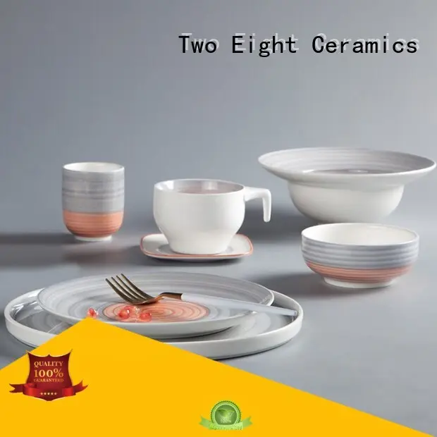 16 piece porcelain dinner set white embossed hong Two Eight Brand company 1