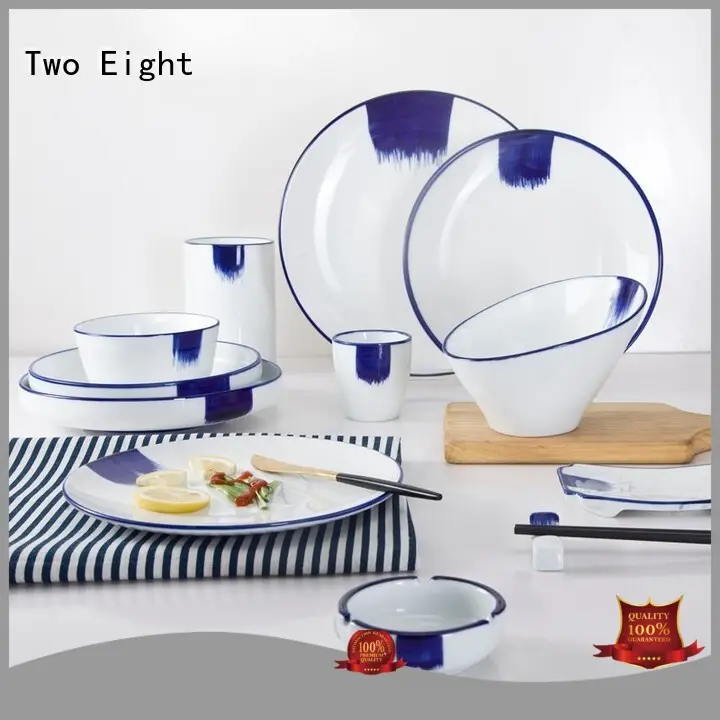 Two Eight Brand lines mixed 16 piece porcelain dinner set cream 1