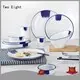 Two Eight Brand lines mixed 16 piece porcelain dinner set cream 1