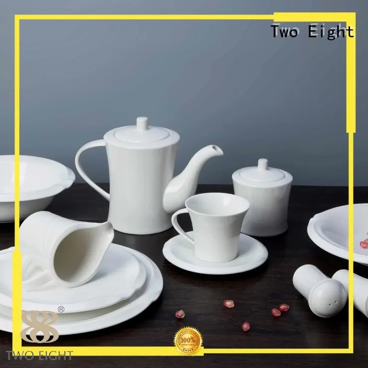 Hot white porcelain tableware embossed Two Eight Brand 1