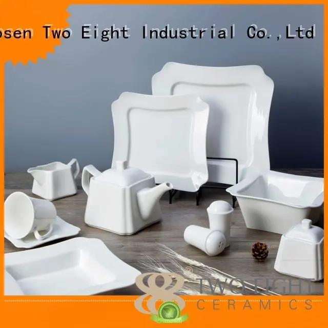 Two Eight Brand meng color white porcelain tableware stock supplier 1