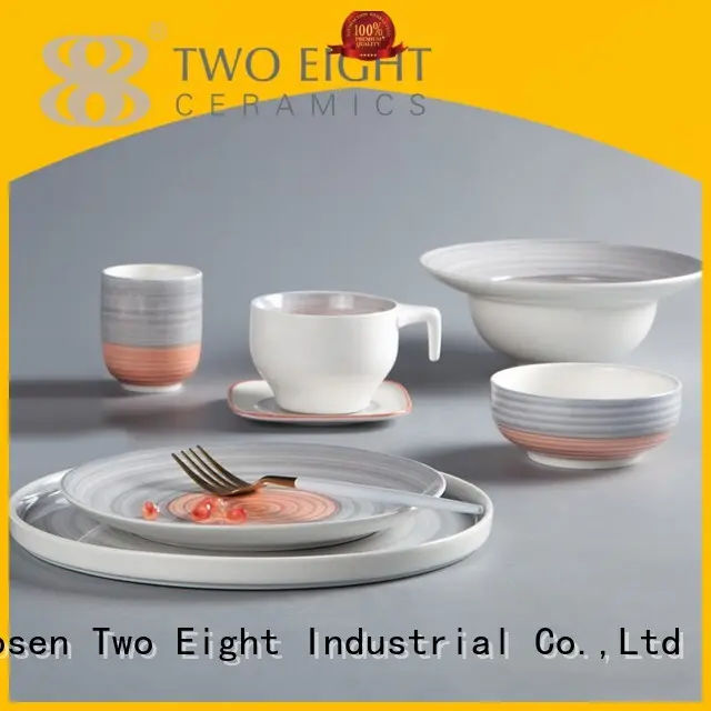 16 piece porcelain dinner set italian modern two eight ceramics mixed Two Eight Brand 1
