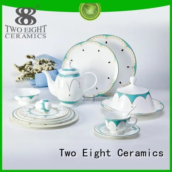 Two Eight Brand royalty grey custom fine white porcelain dinnerware 1