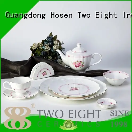 fine white porcelain dinnerware gloden white mixed Two Eight Brand two eight ceramics 1