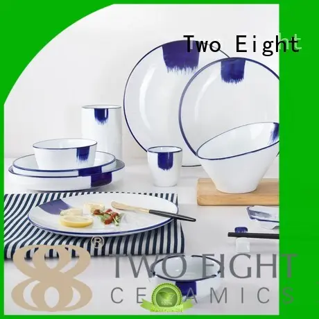 16 piece porcelain dinner set square hotel Two Eight Brand company 1