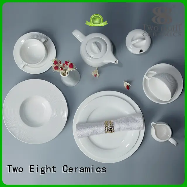 french
 Quality Two Eight Brand quan two eight ceramics white
 embossed
 style 1