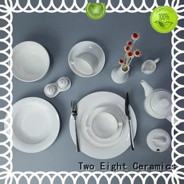 open contemporary white porcelain tableware Two Eight Brand 1