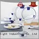navy country 16 piece porcelain dinner set Two Eight Brand 1