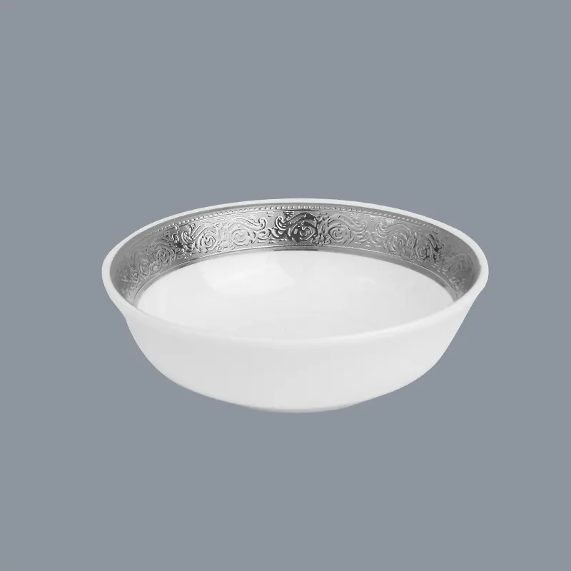 plate fine white porcelain dinnerware embossed dinnerware Two Eight Brand 8