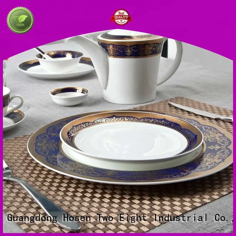 white fine white porcelain dinnerware men Two Eight company 1