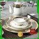 Two Eight Brand casual golden italian custom fine white porcelain dinnerware 1