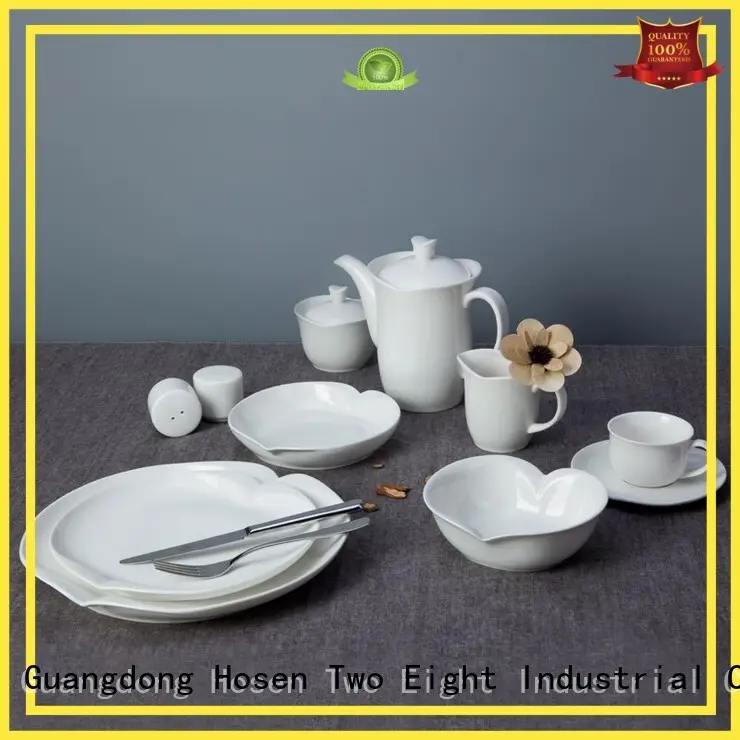 white porcelain tableware plate square two eight ceramics Two Eight Brand 1