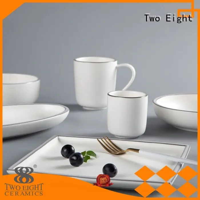 16 piece porcelain dinner set decal modern black two eight ceramics manufacture 1