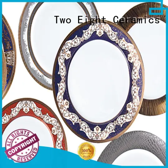 Two Eight Brand casual whithe plate fine white porcelain dinnerware contemporary 1