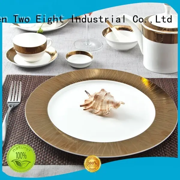 plate white Two Eight Brand fine white porcelain dinnerware 1