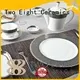 Hot gold fine white porcelain dinnerware decal Two Eight Brand 1