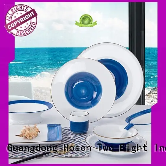 Wholesale bistro 16 piece porcelain dinner set simple Two Eight Brand 1