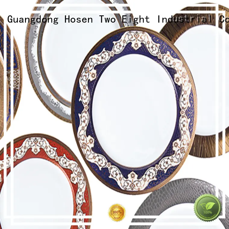 Two Eight Brand princess hotel custom fine white porcelain dinnerware 1