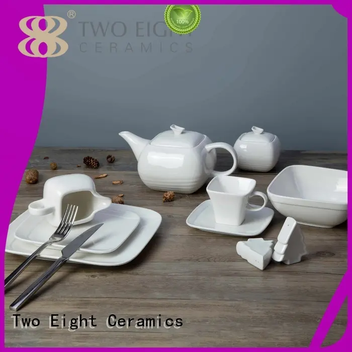 Wholesale smooth white porcelain tableware quan Two Eight Brand 1