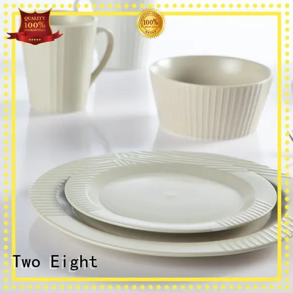 Two Eight Brand guagn line 16 piece porcelain dinner set embossed 1