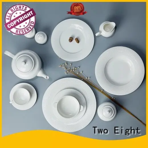 Two Eight Brand smooth fang french custom white porcelain tableware 1