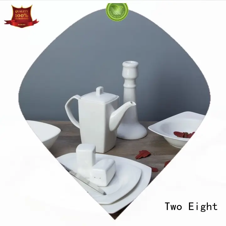 embossed two eight ceramics round white Two Eight company 1