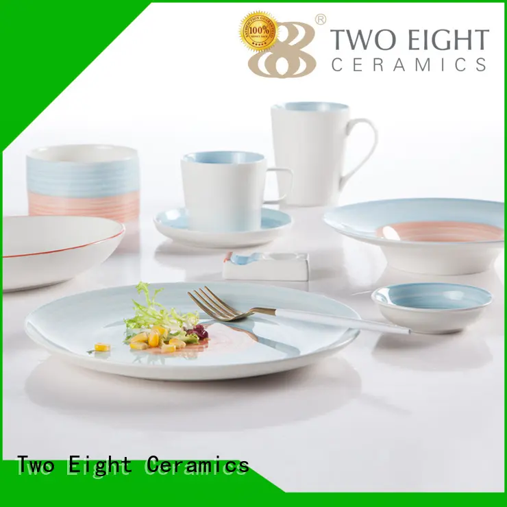 cream country modern Two Eight Brand 16 piece porcelain dinner set manufacture 1
