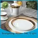 blue round fine white porcelain dinnerware Two Eight manufacture 1