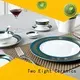 Two Eight Brand princess grey decal fine white porcelain dinnerware rim 1