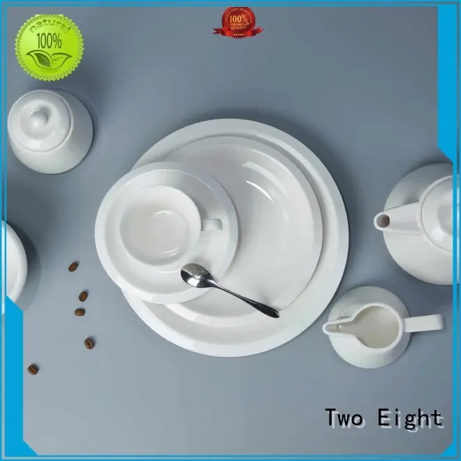 Wholesale smooth white porcelain tableware Two Eight Brand 1