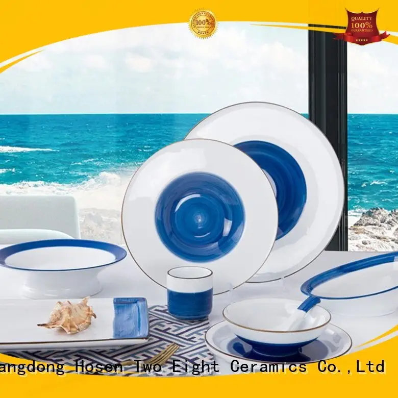 Two Eight Brand irregular cream cai 16 piece porcelain dinner set 1