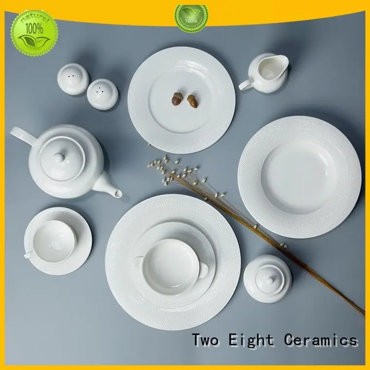 white porcelain tableware dinnerware white Two Eight Brand two eight ceramics 1