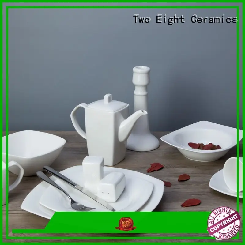 Wholesale round white porcelain tableware Two Eight Brand 1